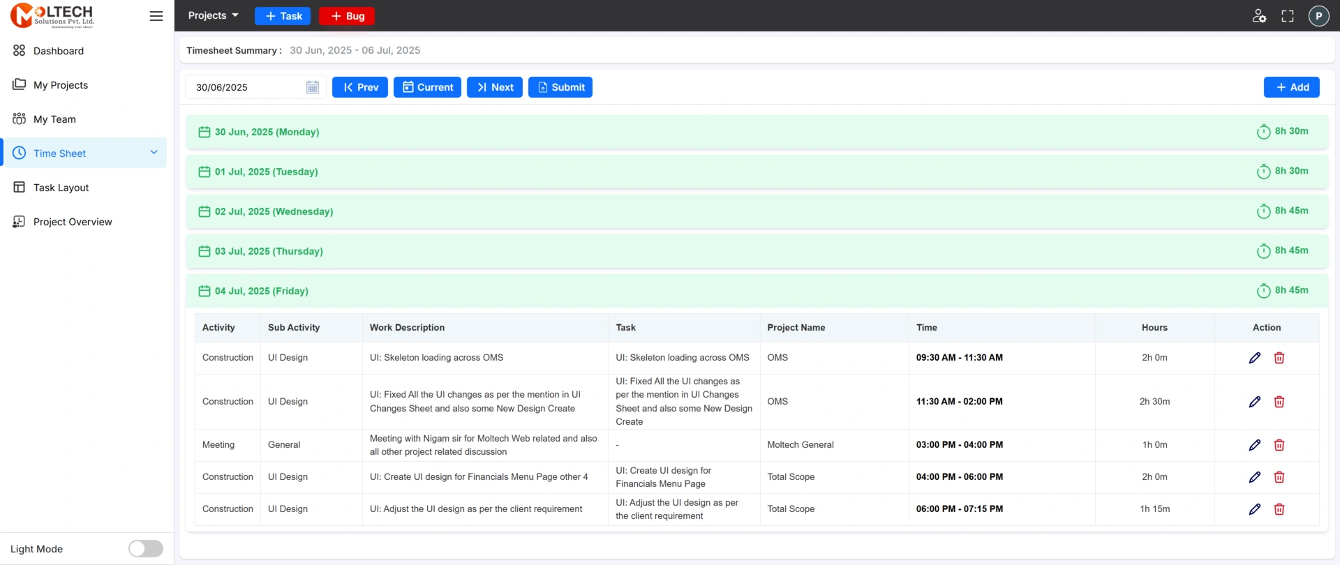 Projrct Snippets