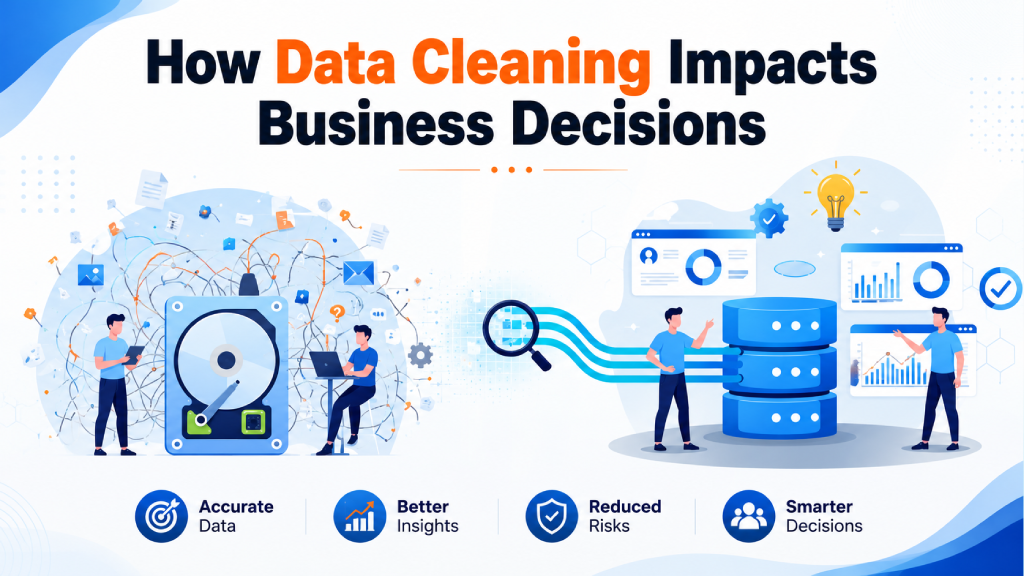 How Data Cleaning Impacts Business Decisions Blog Cover Image