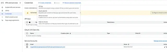 Grant Gmail Access via OAuth2