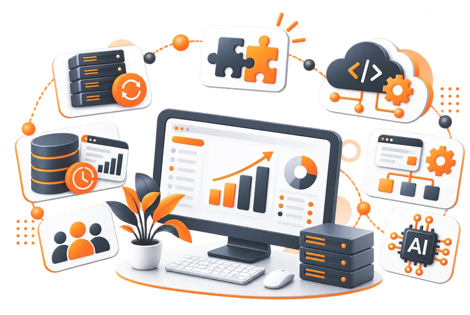 Technology challenges and solutions diagram