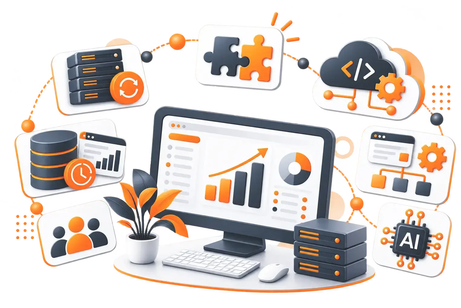 Technology challenges and solutions diagram